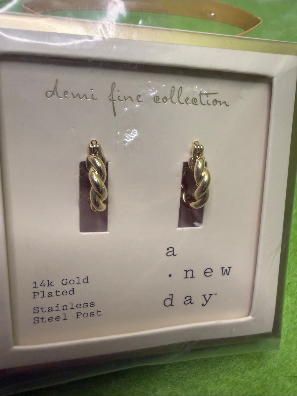 a new day Gold Twisted Hoop Earrings